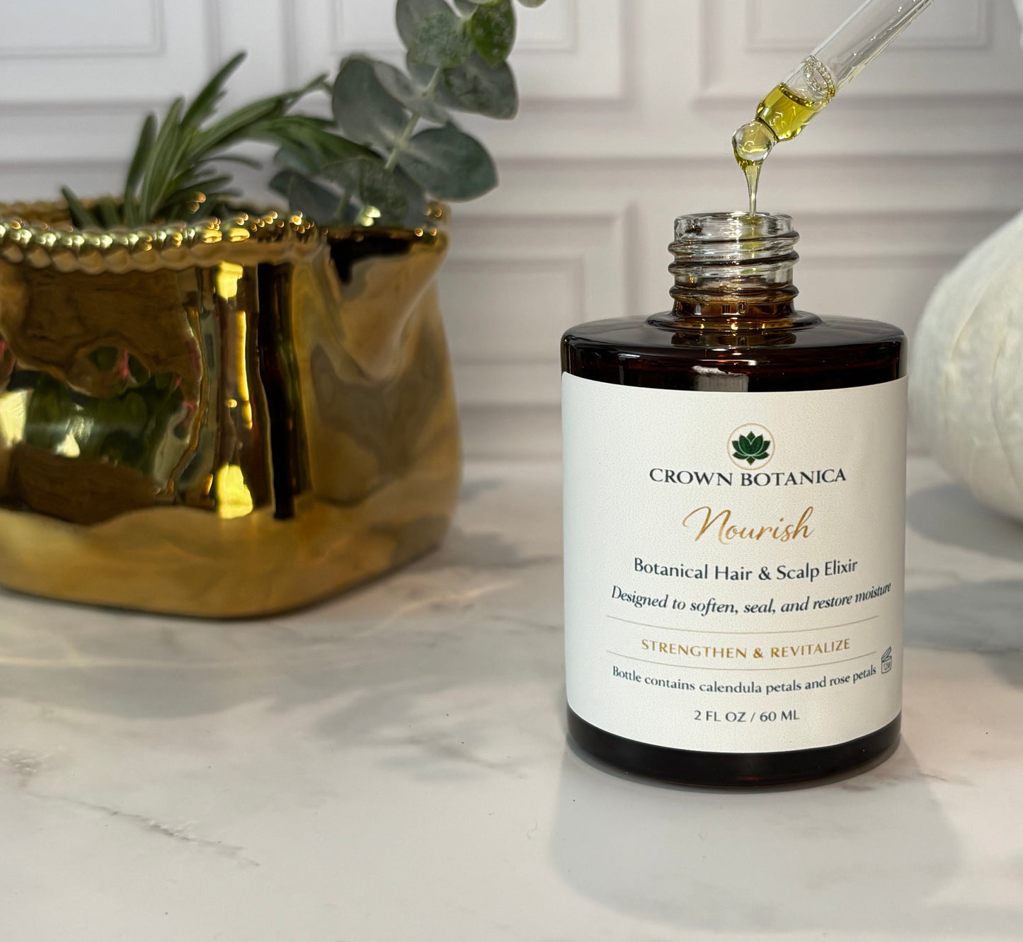 Crown Botanica Nourish Hair Elixir Botanical Infusion